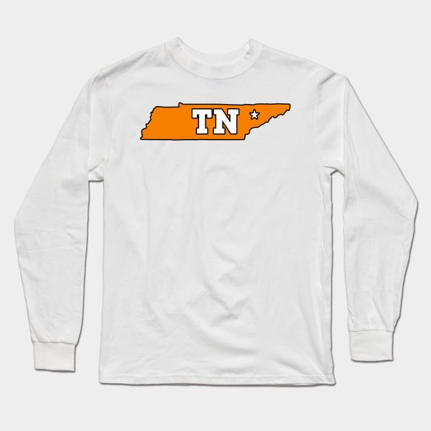 Tennessee State Orange Long Sleeve T-Shirt by BigOrangeShirtShop